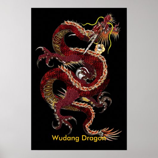 Wudang Dragon Poster - Gepersonaliseerd (Voorkant)