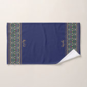 Wudu Blue Perian Flowers Custom Name Wudhu Towel Handdoek (Handdoek)