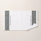 Wudu Turkse Bloemgrens Wit Aangepaste Wudhu Handdoek (Handdoek)