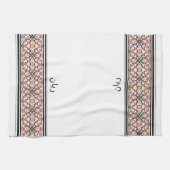Wudu White Red Pattern Customized Wudhu Towel Theedoek (Horizontaal)