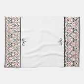 Wudu White Red Pattern Personalized Wudhu Towel Theedoek (Horizontaal)