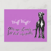 Wuff Wuff Briefkaart (Voorkant)