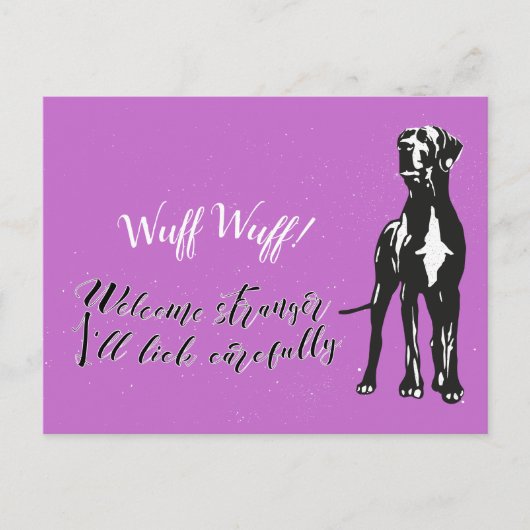 Wuff Wuff Briefkaart (Voorkant)