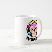 Wuffoo Adventures Cute Kawaii Puppy animation logo Koffiemok (Voorkant rechts)