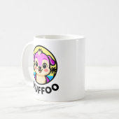 Wuffoo Adventures Cute Kawaii Puppy animation logo Koffiemok (Voorkant links)