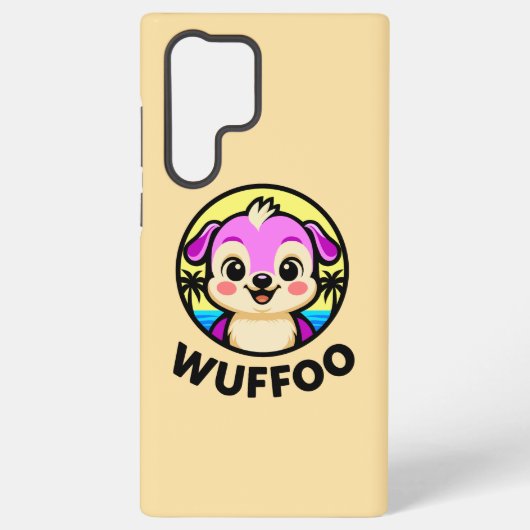 Wuffoo Adventures Cute Kawaii Puppy animation logo Samsung Galaxy Hoesje (Achterkant)