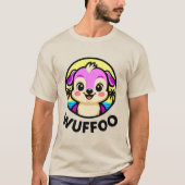 Wuffoo Adventures Cute Kawaii Puppy animation logo T-shirt (Voorkant)