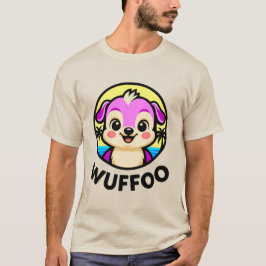 Wuffoo Adventures Cute Kawaii Puppy animation logo T-shirt