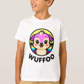 Wuffoo Adventures Cute Kawaii Puppy animation logo T-shirt (Voorkant)