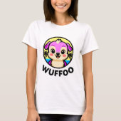 Wuffoo Adventures Cute Kawaii Puppy animation logo T-shirt (Voorkant)