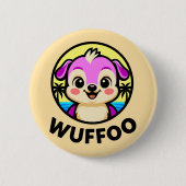 Wuffoo Adventures Cute Kawaii Puppy animation Ronde Button 5,7 Cm (Voorkant)