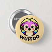 Wuffoo Adventures Cute Kawaii Puppy animation Ronde Button 5,7 Cm (Voorkant /achterkant)