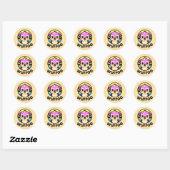 Wuffoo Adventures Cute Kawaii Puppy animation  Ronde Sticker (Vel)