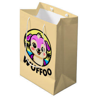 Wuffoo Avonturen Cute Kawaii Puppy animatie logo Medium Cadeauzakje