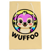 Wuffoo Avonturen Cute Kawaii Puppy animatie logo Medium Cadeauzakje (Voorkant)
