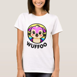 Wuffoo Avonturen Cute Kawaii Puppy animatie logo T-shirt