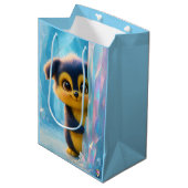 Wuffoo Molli Cute Kawaii Puppy Ice cave Medium Cadeauzakje (Voorkant Gekanteld)