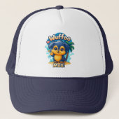 Wuffoo Molli Cute Kawaii Puppy Tropical Island  Trucker Pet (Voorkant)