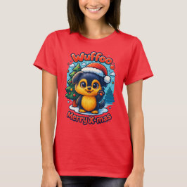 Wuffoo Molli Prettig Kerstfeest Kawaii 3D T-shirt