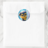 Wuffoo Molli Schattige Kawaii Hond IJs grot Ronde Sticker (Tas)