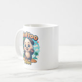 Wuffoo Poppi Cute Kawaii Puppy Tropical Island Koffiemok (Voorkant links)