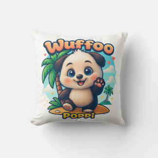 Wuffoo Poppi Cute Kawaii Puppy Tropical Island  Kussen