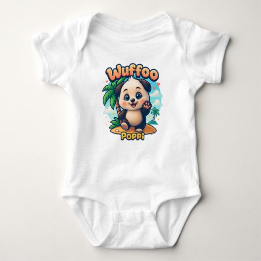 Wuffoo Poppi Cute Kawaii Puppy Tropical Island Romper (Voorkant)