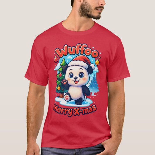 Wuffoo Poppi Merry X-mas Kawaii 3D Holiday T-shirt (Voorkant)