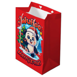 Wuffoo Poppi Prettig Kerstfeest Kawaii 3D Holiday Medium Cadeauzakje