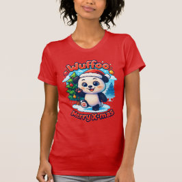 Wuffoo Poppi Prettig Kerstfeest Kawaii 3D T-shirt