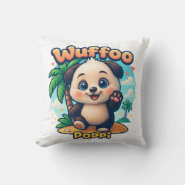 Wuffoo Poppi Schattige Kawaii Hond Tropisch Eiland Kussen