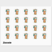 Wuffoo Roony Cute Kawaii Puppy Tropical stickers (Vel)