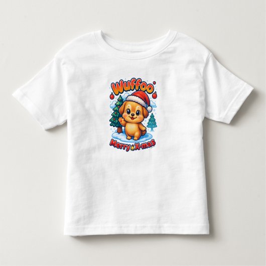 Wuffoo Roony Merry X-mas Kawaii 3D Holiday Kinder Shirts (Voorkant)