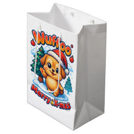 Wuffoo Roony Merry X-mas Kawaii 3D Holiday Medium Cadeauzakje