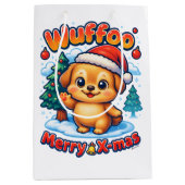 Wuffoo Roony Merry X-mas Kawaii 3D Holiday Medium Cadeauzakje (Voorkant)
