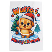 Wuffoo Roony Merry X-mas Kawaii 3D Holiday Medium Cadeauzakje (Achterkant)
