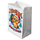 Wuffoo Roony Merry X-mas Kawaii 3D Holiday Medium Cadeauzakje (Achterkant Gekanteld)