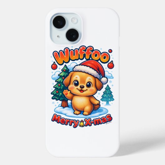Wuffoo Roony Prettig Kerstfeest Kawaii 3D Feestdag Case-Mate iPhone Case (Achterkant)