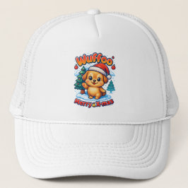 Wuffoo Roony Prettig Kerstfeest Kawaii 3D Feestdag Trucker Pet
