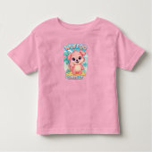 Wuffoo Shelly Kawaii Puppy Tropical Island Kinder Shirts (Voorkant)