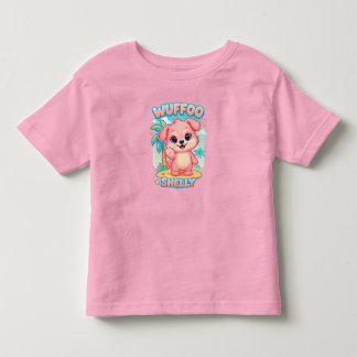 Wuffoo Shelly Kawaii Puppy Tropical Island Kinder Shirts