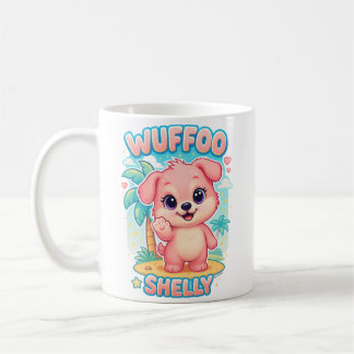 Wuffoo Shelly Kawaii Puppy Tropical Island Koffiemok