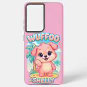 Wuffoo Shelly Kawaii Puppy Tropical Island Samsung Galaxy Hoesje (Achterkant)