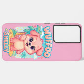 Wuffoo Shelly Kawaii Puppy Tropical Island Samsung Galaxy Hoesje (Linkerkant)