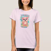 Wuffoo Shelly Kawaii Puppy Tropical Island T-shirt (Voorkant)