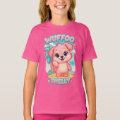 Wuffoo Shelly Kawaii Puppy Tropical Island T-shirt (Voorkant)