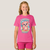 Wuffoo Shelly Kawaii Puppy Tropical Island T-shirt (Voorkant volledig)