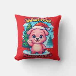Wuffoo Shelly Prettig Kerstfeest Kawaii 3D Kussen
