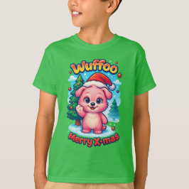 Wuffoo Shelly Prettig Kerstfeest Kawaii 3D T-shirt