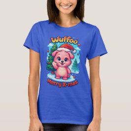 Wuffoo Shelly Prettig Kerstfeest Kawaii 3D T-shirt
